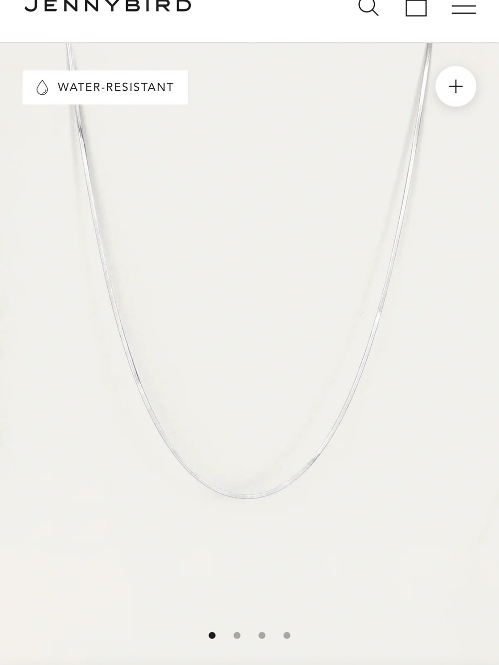 Jenny Bird Zeina Slim Chain Necklace- silver